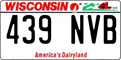 WI license plate 439NVB