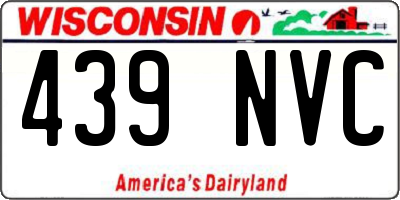 WI license plate 439NVC