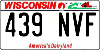 WI license plate 439NVF