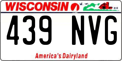 WI license plate 439NVG