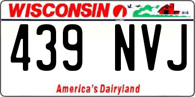 WI license plate 439NVJ