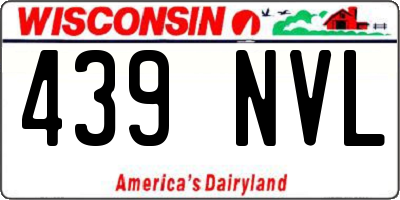 WI license plate 439NVL