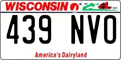 WI license plate 439NVO