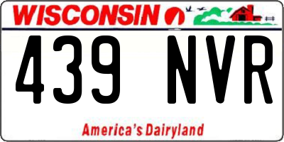 WI license plate 439NVR