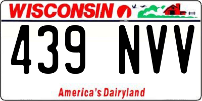 WI license plate 439NVV