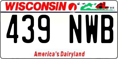 WI license plate 439NWB