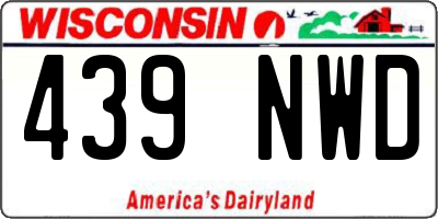 WI license plate 439NWD