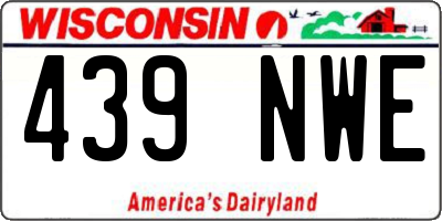 WI license plate 439NWE