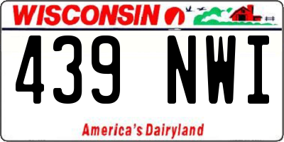 WI license plate 439NWI