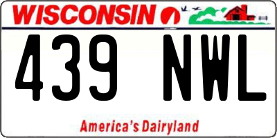 WI license plate 439NWL