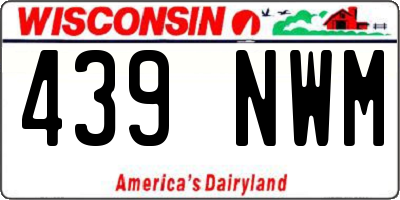 WI license plate 439NWM