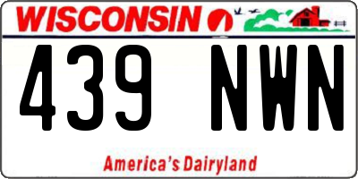 WI license plate 439NWN