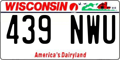 WI license plate 439NWU