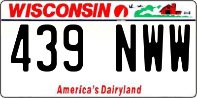 WI license plate 439NWW