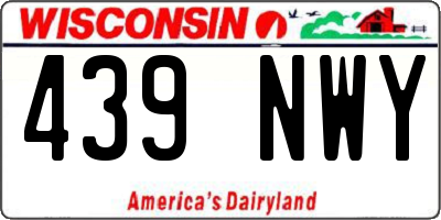 WI license plate 439NWY