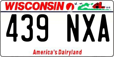 WI license plate 439NXA