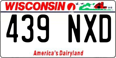 WI license plate 439NXD