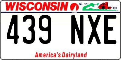 WI license plate 439NXE