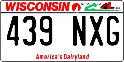 WI license plate 439NXG