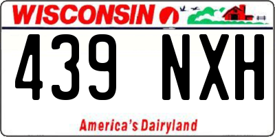 WI license plate 439NXH