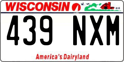 WI license plate 439NXM