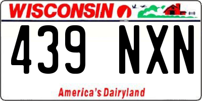 WI license plate 439NXN
