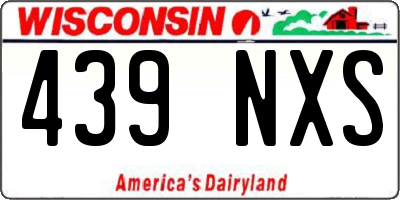 WI license plate 439NXS