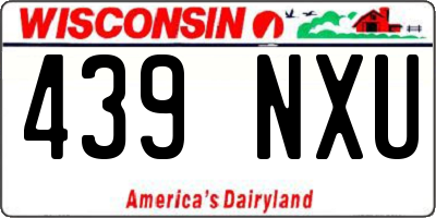 WI license plate 439NXU