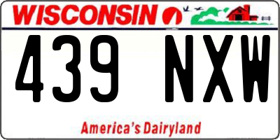 WI license plate 439NXW