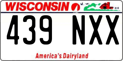 WI license plate 439NXX