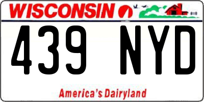WI license plate 439NYD