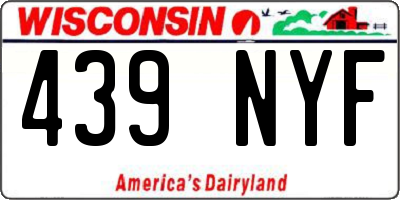 WI license plate 439NYF