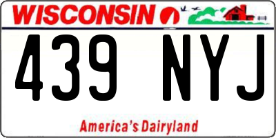 WI license plate 439NYJ