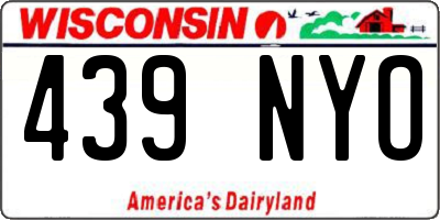 WI license plate 439NYO
