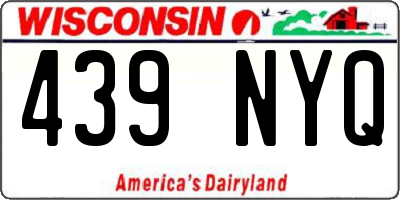 WI license plate 439NYQ