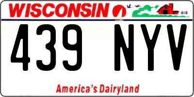 WI license plate 439NYV