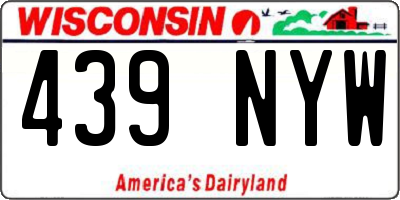 WI license plate 439NYW