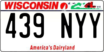 WI license plate 439NYY