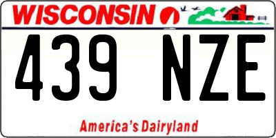 WI license plate 439NZE