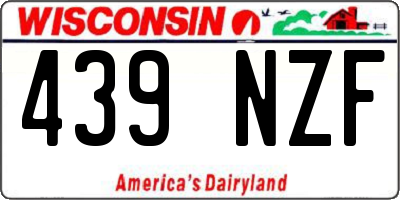 WI license plate 439NZF