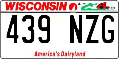 WI license plate 439NZG