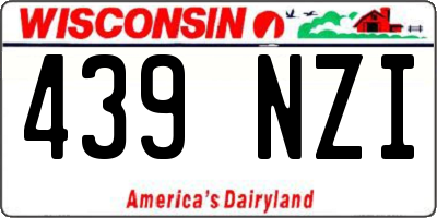 WI license plate 439NZI