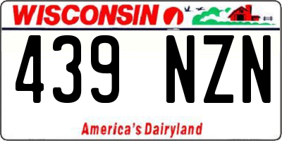 WI license plate 439NZN