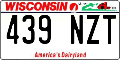 WI license plate 439NZT