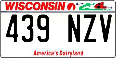 WI license plate 439NZV