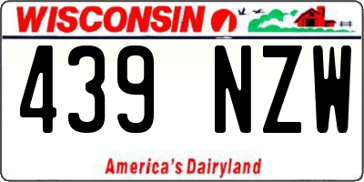 WI license plate 439NZW