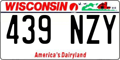 WI license plate 439NZY