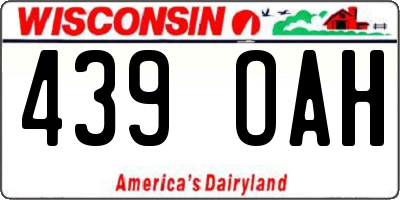 WI license plate 439OAH