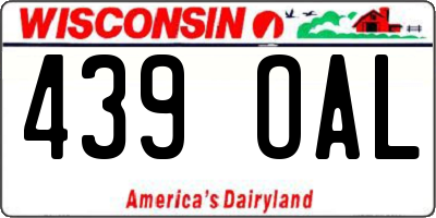 WI license plate 439OAL