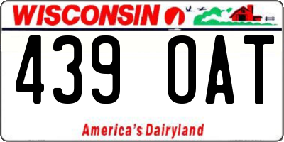 WI license plate 439OAT